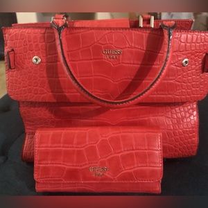 Guess handbag with matching guess wallet